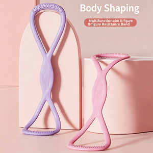 Dabojin Appareil d'étirement en silicone en forme de 8, Corde élastique de fitness et Bande de résistance de yoga antidérapante - Product Image 5