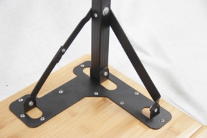 Portable Foldable Modern Design Square Aluminum Dining <b>Table</b> with <b>Bamboo</b> Legs for Outdoor Furniture Use in Camping and Picnics - Product Image 3