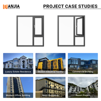 WANJIA Villa Fenêtres modernes insonorisées personnalisées Fenêtres en aluminium Fenêtre fixe en verre Fenêtres en aluminium