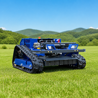Tondeuse à gazon RC sans fil de type chenille, robot de coupe d'herbe télécommandé, conçu pour les fermes photovoltaïques