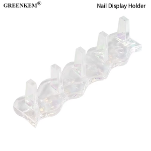 Plateau de pratique à pointe d'ongle non magnétique spécial en acrylique Aurora pour support d'affichage d'ongle transparent en forme de vague de colle d'oeil de chat - Product Image 2