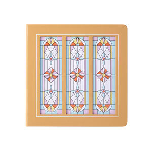 Agenda en cuir PU avec motif vitrail imprimé, reliure cousue, idéal pour un cadeau - Product Image 1
