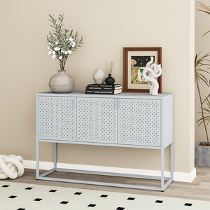 <span class=keywords><strong>Buffet</strong></span> en acier pour salon, armoire de rangement de cuisine avec 2 portes, meuble bar à café en métal pour salon - Product Image 2