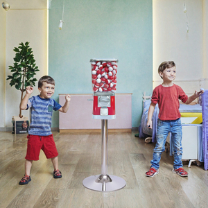 Máquina Expendedora de Dulces y Juguetes en Cápsulas, Operada con Monedas, Color Rojo, con Soporte, para Niños, Centro de Juegos Arcade - Product Image 3
