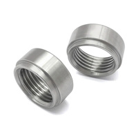 Écrou à souder en acier inoxydable 304, filetage 1/2 NPT, usiné CNC, pour installation personnalisée sur échappement automobile et moto