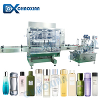 Machine de remplissage et de bouchage automatique linéaire à piston multi-têtes pour huile essentielle d'amande douce, flacon en plastique, 30 BPM, 10-100 ml