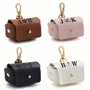 Pochette de mariage en cuir pour chien, sac à coussinets porte-alliances gravé avec le nom du chien pour fiançailles, mariage, cérémonie - Product Image 5