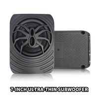 Nouveau design Caisson de basses de voiture de 7 pouces avec extra large puissance RMS Caisson de basses de voiture mince à simple bobinage de 120W sous le siège Subwoofer actif de voiture