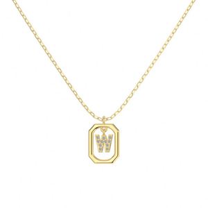 Dylam <b>Initial</b> Pendant <b>Necklace</b> 925 Sterling <b>Silver</b> with 5A Cubic Zirconia 26 Letter -W- Alphabet Jewelry Gifts for Women - Product Image 4