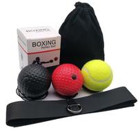 Ballon de boxe réflexe personnalisé en gros avec sangle d'entraînement réglable Ballon réflexe de vitesse de boxe unisexe