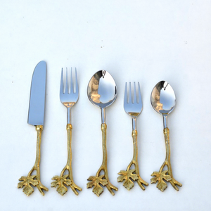Handmade Plated Stainless Steel <b>Flatware</b> Set-Durable Eco-Friendly Modern Luxury Design Customized Color/Logo Mirror Polish - Product Image 1