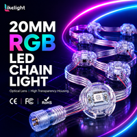 Lumière à pixels SK6812RGBW SMD5050 5V adressable, étanche 20mm, pour projets décoratifs extérieurs, vente en gros usine