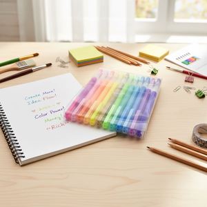 Promotional Business Gel <b>Pen</b> with Glitter Ink Plastic Material Big Capacity 2.5 Gram for Office & School Use - Product Image 5