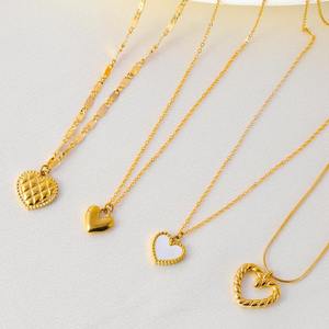 Collar de Cadena de Acero Inoxidable con Diseño de Corazón Único, Cadena de Eslabones, Joyería Elegante para Mujer - Product Image 2