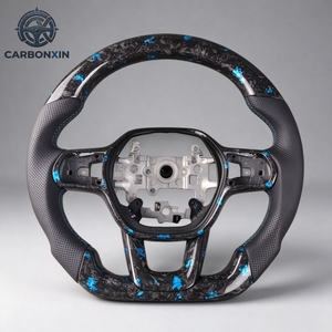Volant de voiture sport en cuir forgé personnalisé avec fibre de carbone pour Honda Civic 11 FL1 2022 2026 Accord 11e génération CRV Fit - Product Image 1