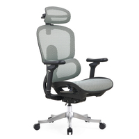 Chaise de bureau commerciale contemporaine - Chaise pivotante réglable à double dossier en tissu avec structure en plastique et hauteur réglable