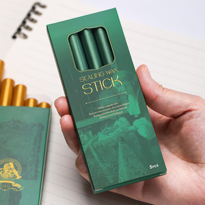 DIYワックスシールスティックウェディングデコレーション樹脂パラフィンゴールド5個パックボックス直径1.1cm耐火銅 - Product Image 3