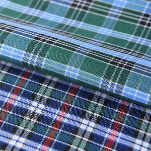 Tissu d'uniforme scolaire Campbell Tartan, tissu teint à carreaux pour chemise