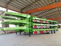 Semi-remorque surbaissée robuste à 3 essieux, 60 tonnes, pour le transport d'excavatrices et d'équipements de construction