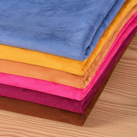 Tissu tricoté en daim épais à haute élasticité conception de vêtement lisse extensible au mètre