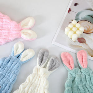 Épais corail polaire mignon longue oreille lapin cheveux secs bonnet douche serviette de <span class=keywords><strong>bain</strong></span> fort absorbant séchage Ultra-doux chapeau <span class=keywords><strong>Turban</strong></span> - Product Image 4