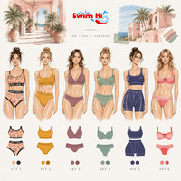 OEM ODM Bikini Snel Droogende Stretch Badpak Bikiniset Chic Resort Strandkleding Op Maat Zwempak voor Vrouwen