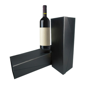 Boîte <span class=keywords><strong>cadeau</strong></span> à fermeture magnétique personnalisée 33x11x10.5cm Emballage en carton rigide noir de luxe pour cadeaux de <span class=keywords><strong>vin</strong></span> - Product Image 6
