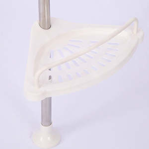 Étagère de <span class=keywords><strong>douche</strong></span> d'angle réglable autoportante moderne personnalisée Étagère de salle de bain télescopique en <span class=keywords><strong>acier</strong></span> à 4 niveaux - Product Image 4