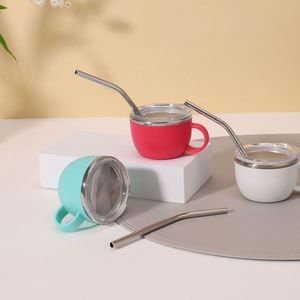 Venta al por Mayor de Vasos de Vino Pequeños Portátiles de Acero Inoxidable 304 de 3 oz, Libres de BPA, Antideslizantes, para Acampar al Aire Libre, Taza de Café con Asa - Product Image 3