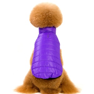 คุณภาพสูงสีเรืองแสงผ้าฝ้ายเบาะสุนัขเสื้อผ้าสัตว์เลี้ยงพันธุ์เล็กเสื้อกั๊กฤดูหนาวพร้อมสายรัดรู - Product Image 5