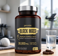 Comprimés de Maca Noire Péruvienne Personnalisés OEM, Saveur Baies Mélangées avec Biopérine, Absorption Naturelle Élevée pour l'Énergie Physique Quotidienne du Corps