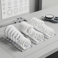 Gasket Komposit PTFE Silikon Tahan Panas Berkualitas Tinggi, Ukuran Khusus, Disetujui FDA untuk Aplikasi Makanan dan Farmasi