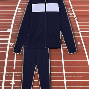 Nouvelle conception – Ensemble 2 pièces de survêtement sportif pour homme, coupe ajustée, pour entraînement de football, séchage rapide, respirant, couleur unie - Product Image 2