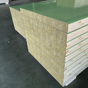 Chi phí hiệu quả chống cháy đá len Sandwich tường bảng điều khiển ngoài trời với RAL màu cho bên ngoài tấm Tường - Product Image 4