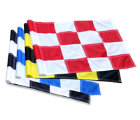 Accessoires de golf avec logo personnalisé, équipement de golf pour parcours de golf, drapeau de golf durable pour l'extérieur, drapeaux de golf en nylon à carreaux avec logo personnalisé
