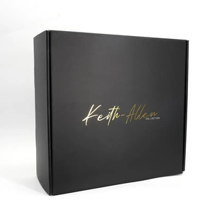 Carton en papier de couleur personnalisé, boîtes postales en carton ondulé estampillé en feuille d'or, habillement, chapeau, emballage d'expédition recyclable - Product Image 2