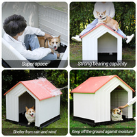 Vente en gros de chenil moderne de luxe design unique motif solide imperméable pour animaux de compagnie intérieur et extérieur Casa De Mascota avec toit