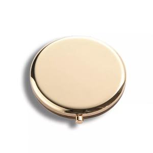 Espejo de Bolsillo Redondo de Metal Dorado de Alta Calidad Personalizado Win Sun - Product Image 1