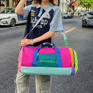 <span class=keywords><strong>Sac</strong></span> de sport Ginzeal Color Block Cylinder Weekend Duffle Bag, résistant à l'eau, grande capacité, <span class=keywords><strong>sac</strong></span> de sport, <span class=keywords><strong>sac</strong></span> bandoulière, <span class=keywords><strong>sac</strong></span> de yoga - Product Image 1
