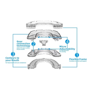 Protège-dents réglable pour le grincement des dents nocturne et anti-ronflement avec poignée de rangement, fournitures de santé, patchs corporels - Product Image 5