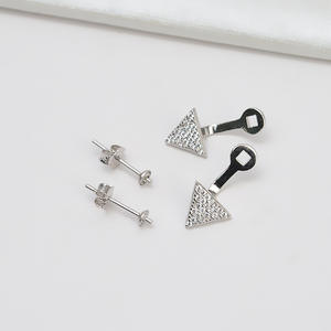 Tomaberto, Accesorios de Plata S925 con Perlas, Ganchos para Aretes de 12mm con Diseño de Tacones Altos, con Cordón de Cuero y Espaciadores, Joyería Sencilla y Moderna - Product Image 3