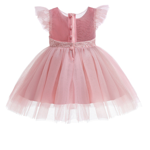 Abbigliamento per Bambine, Vendita all'Ingrosso, Vestito da Cerimonia per Neonata e Bambina di Un Anno, Abito da Comunione con Fiori 7693 - Product Image 3