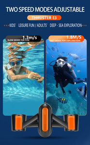 מנוע חשמלי 350W 500W לקטנוע תת ימי, כולל תושבת למצלמה, 2 הילוכים, מהירות 10-25 קמ/שעה, ציפה חיובית, זמן ריצה 40-60 דקות - Product Image 6