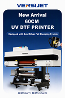 4 têtes d'impression I3200-U1, machine tout-en-un UV DTF 60 cm pour étiquettes en feuille d'or et en cristal