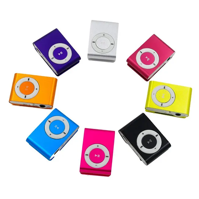 Walkman MP3 Player sport Metal Clip Mini MP3 Music Player Kit With Usb Cable and Earphone Support TF Card