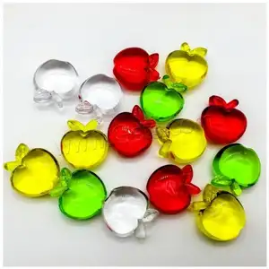 Akrilik Transparan Beads Membuat Perhiasan Buah Massal Longgar Beads Apple DIY & Tidak Ada Lubang 24X22Mm 1624024