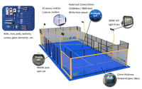Özelleştirilebilir Renkli Açık Hava Sporları Panoramik Padel Kortu Çelik ve Cam Tenis Kortu Ekipmanları SSG Marka Model SUPER100