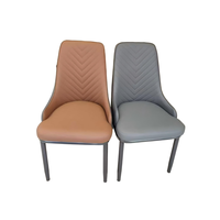 Chaise de salle à manger en cuir minimaliste en gros, prix de gros pour restaurant, hôtel, usage commercial, design simple, sièges