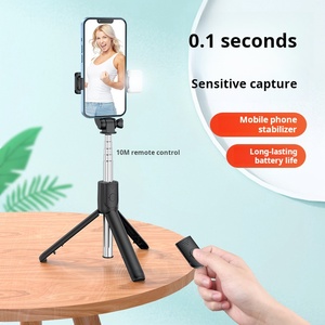 Perche à <span class=keywords><strong>selfie</strong></span> longue et pliable X617 R1s, monopode trépied avec télécommande Bluetooth détachable pour téléphone portable - Product Image 3