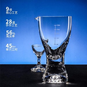 Crystal Baijiu Glass Decanter Set 16 Pieces With Measurement Markings For Gift And Home Use - Product Image 1